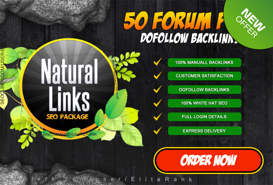 manually do 50 high quality Natural forum posting backlinks