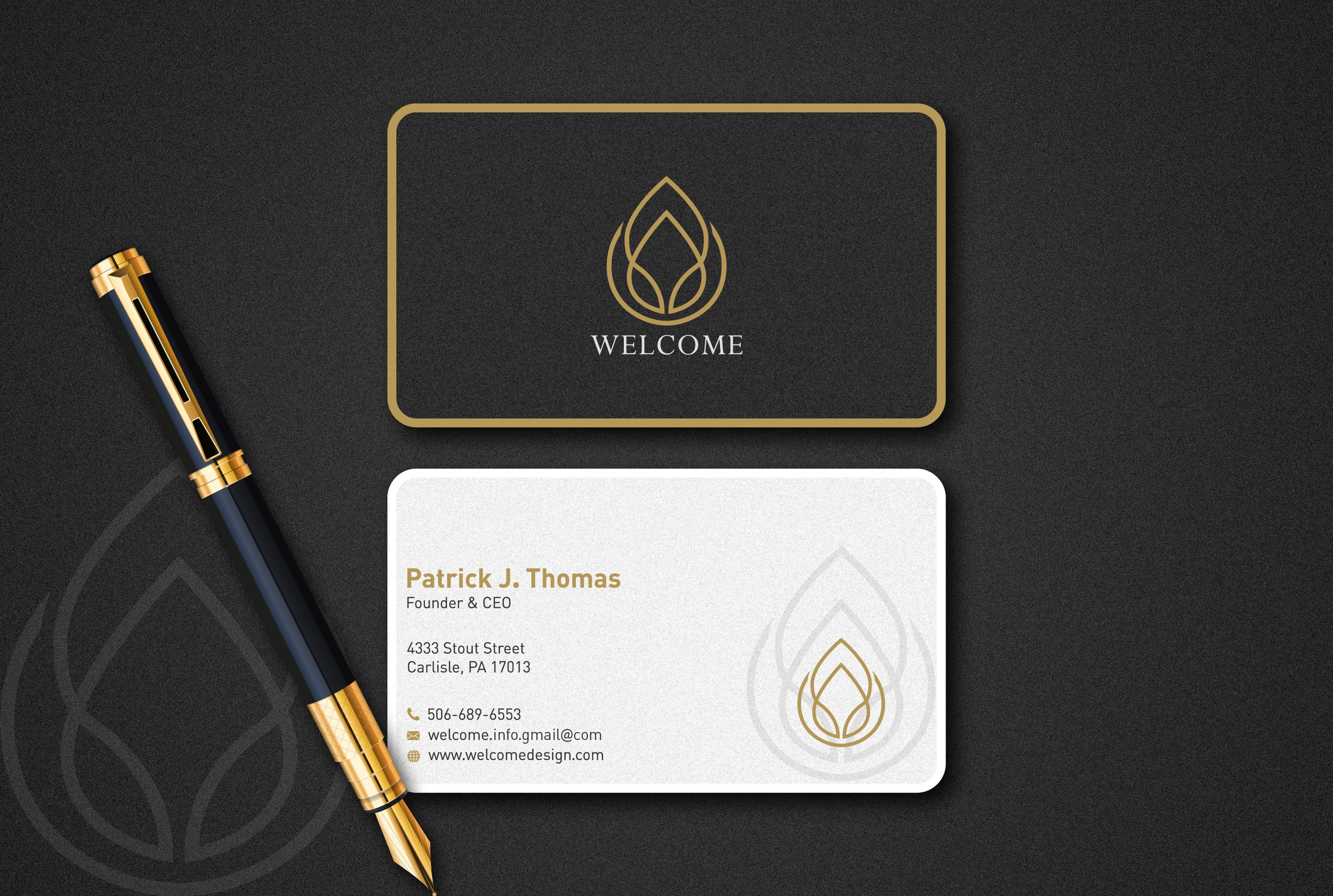 I will do minimalist business card design