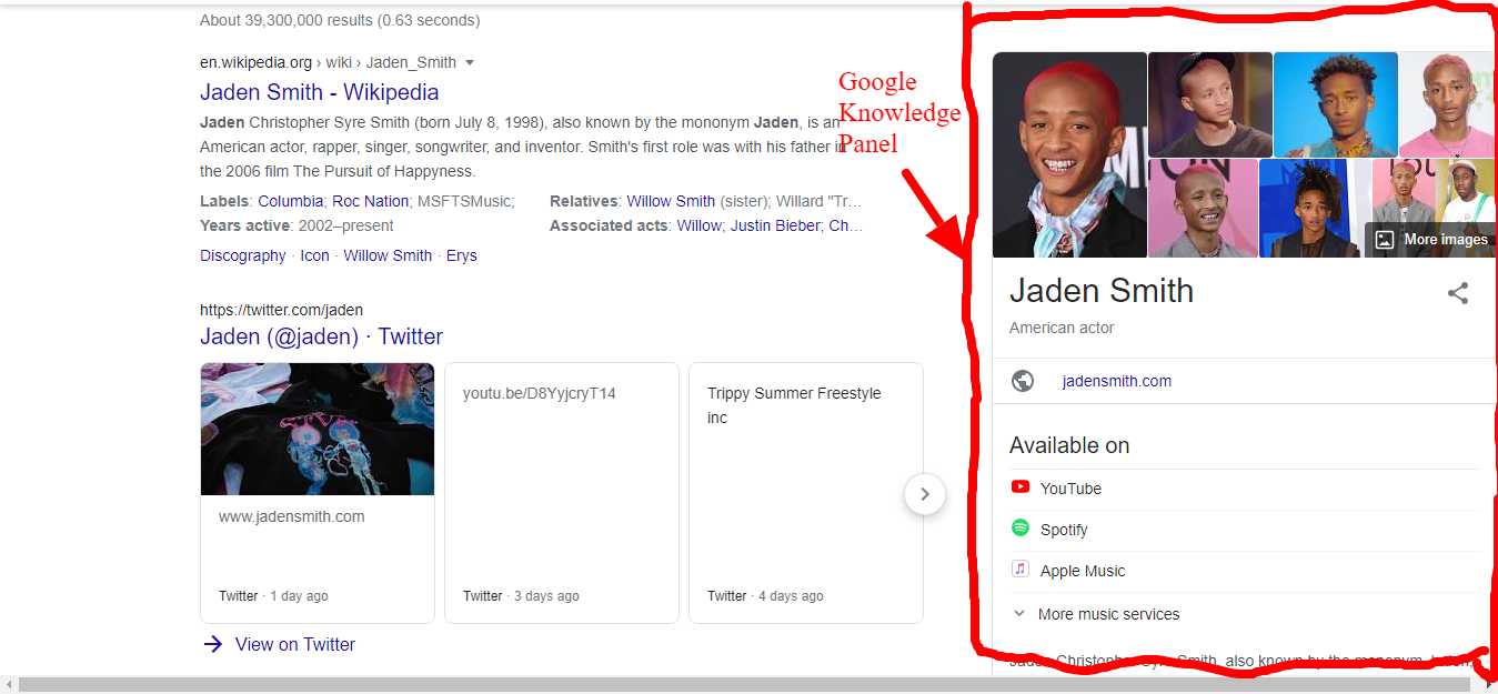 Create google knowledge panel or graph for You