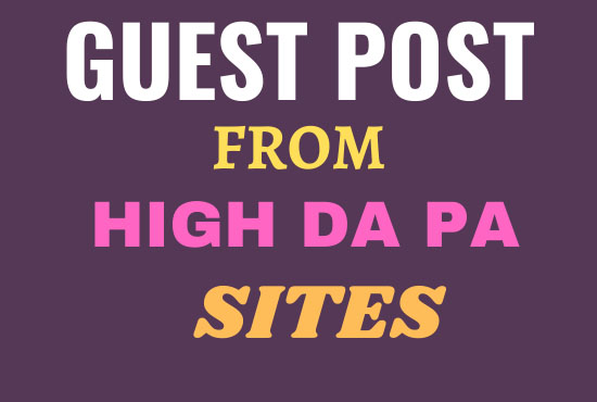 Guaranteed rank your website by SEO through high da guest post with white hat SEO