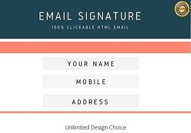 I will originate fascinating clickable HTML email sig...
