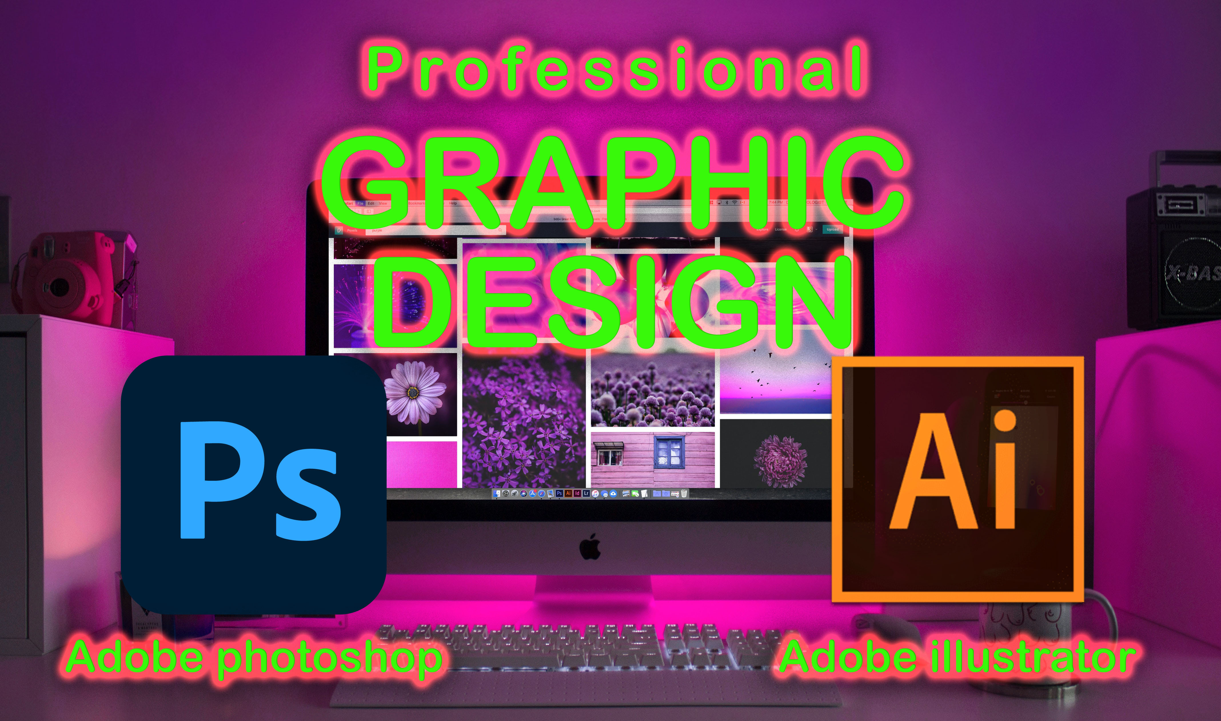 I will do any kind of graphic design using photoshop illustrator