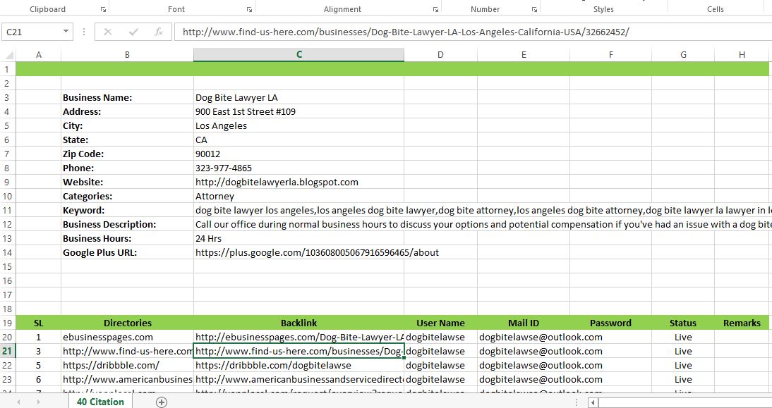 I will create 40 high quality map citations for google local page and website