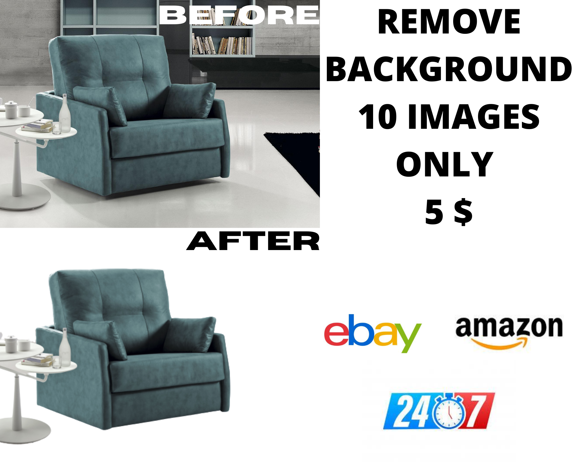 I wil remove the background of yours photos.