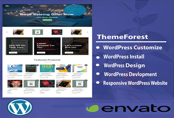 I will Create install, design and customize a responsive wordpress website