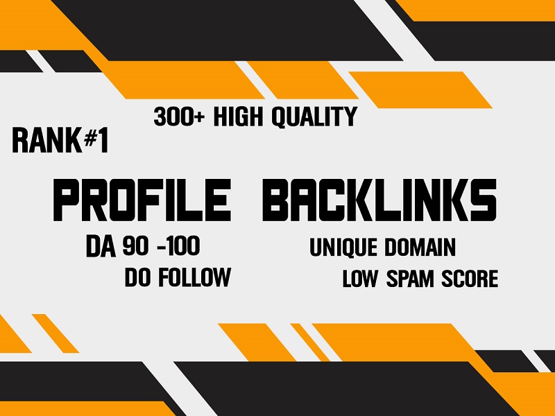 I will do 300 High DA Do follow Profile Backlinks Manually