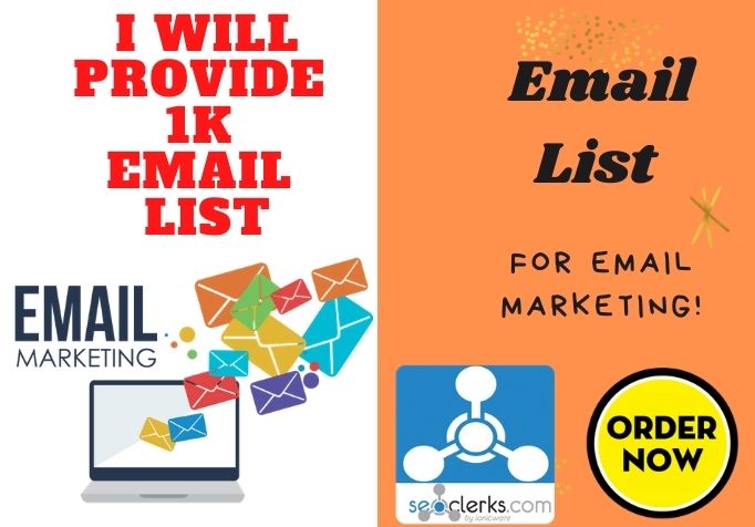 I will give 1K USA Verified Email List for email Mark...