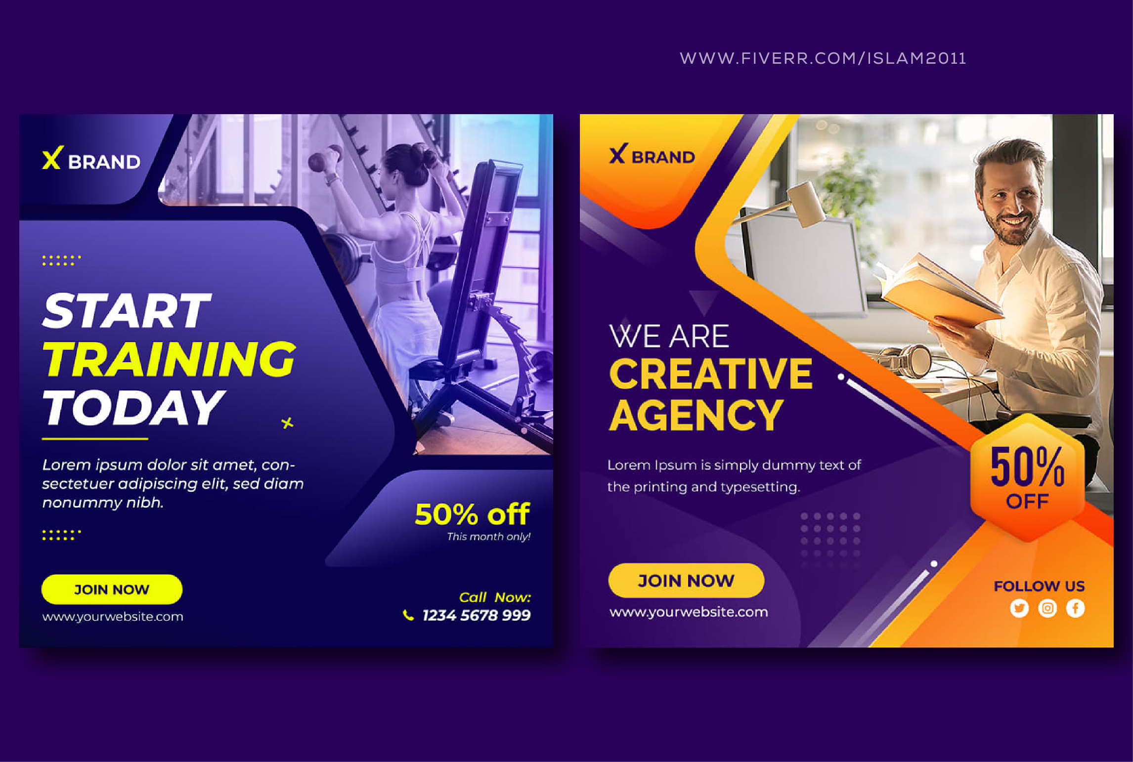 I will create social media post, banner ads in 24 hours