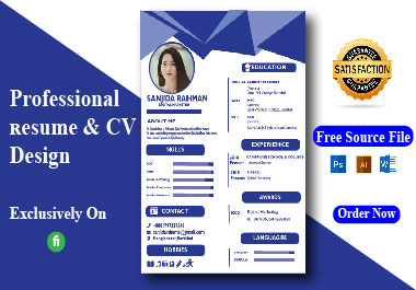 I Will Provide Resume/CV Writing Service Professionally