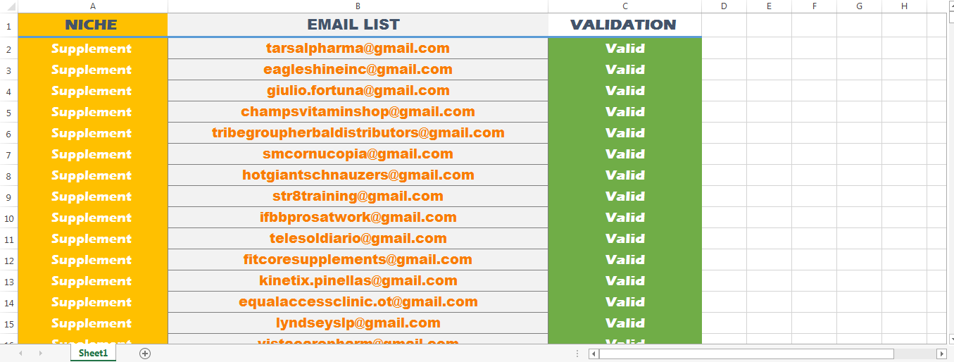 I Will Be Able To 1000 Active Email List Collect For Email Marketing 