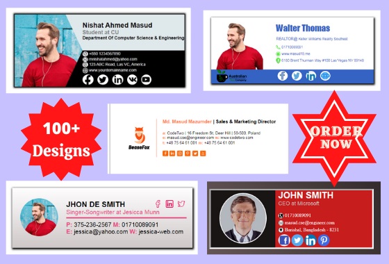 I will provide clickable exclusive email signatures using HTML and CSS