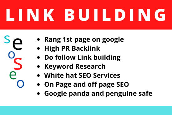 I will Provide Top 10 SEO Link building With White Hat SEO