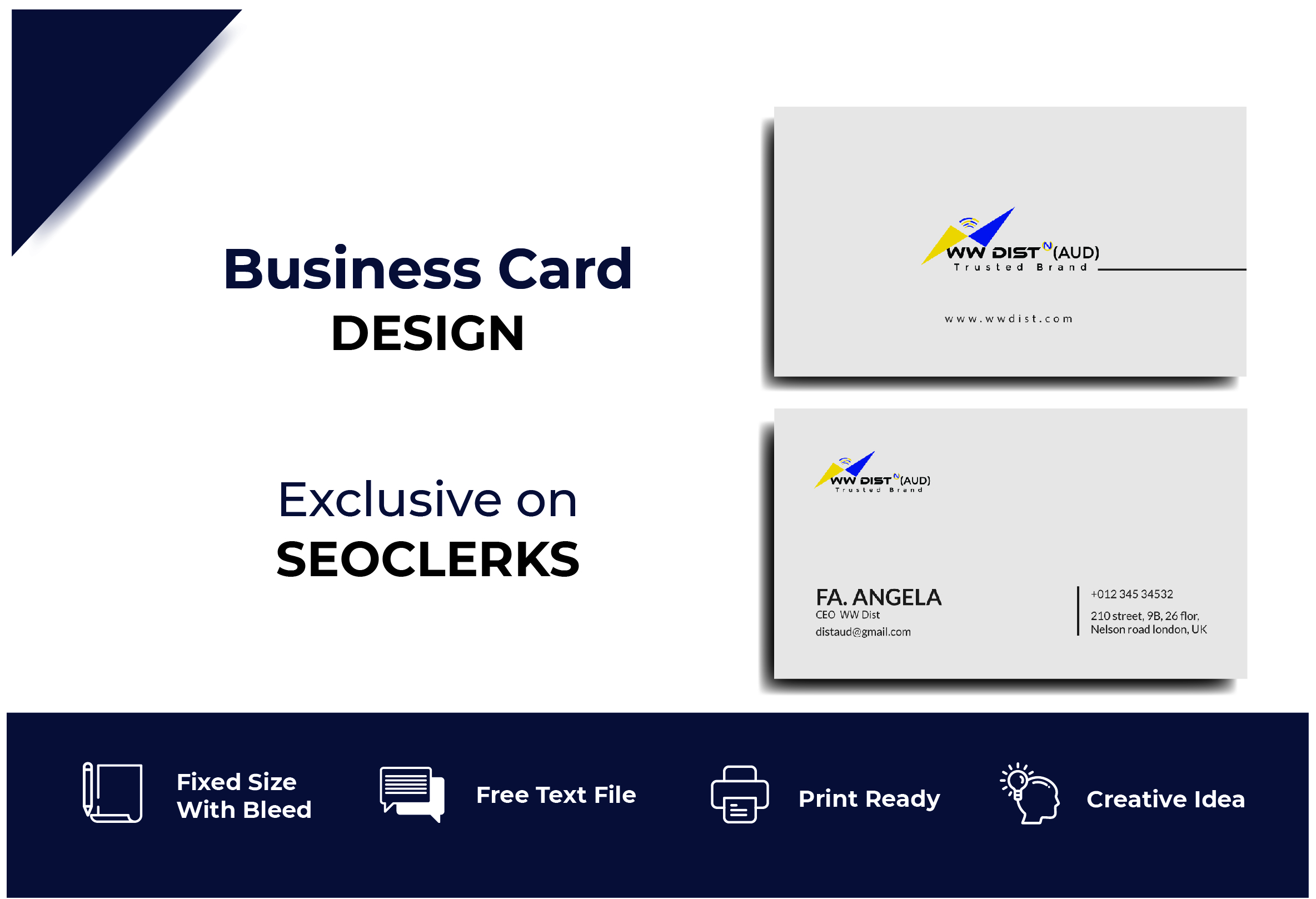I will design professional business cards