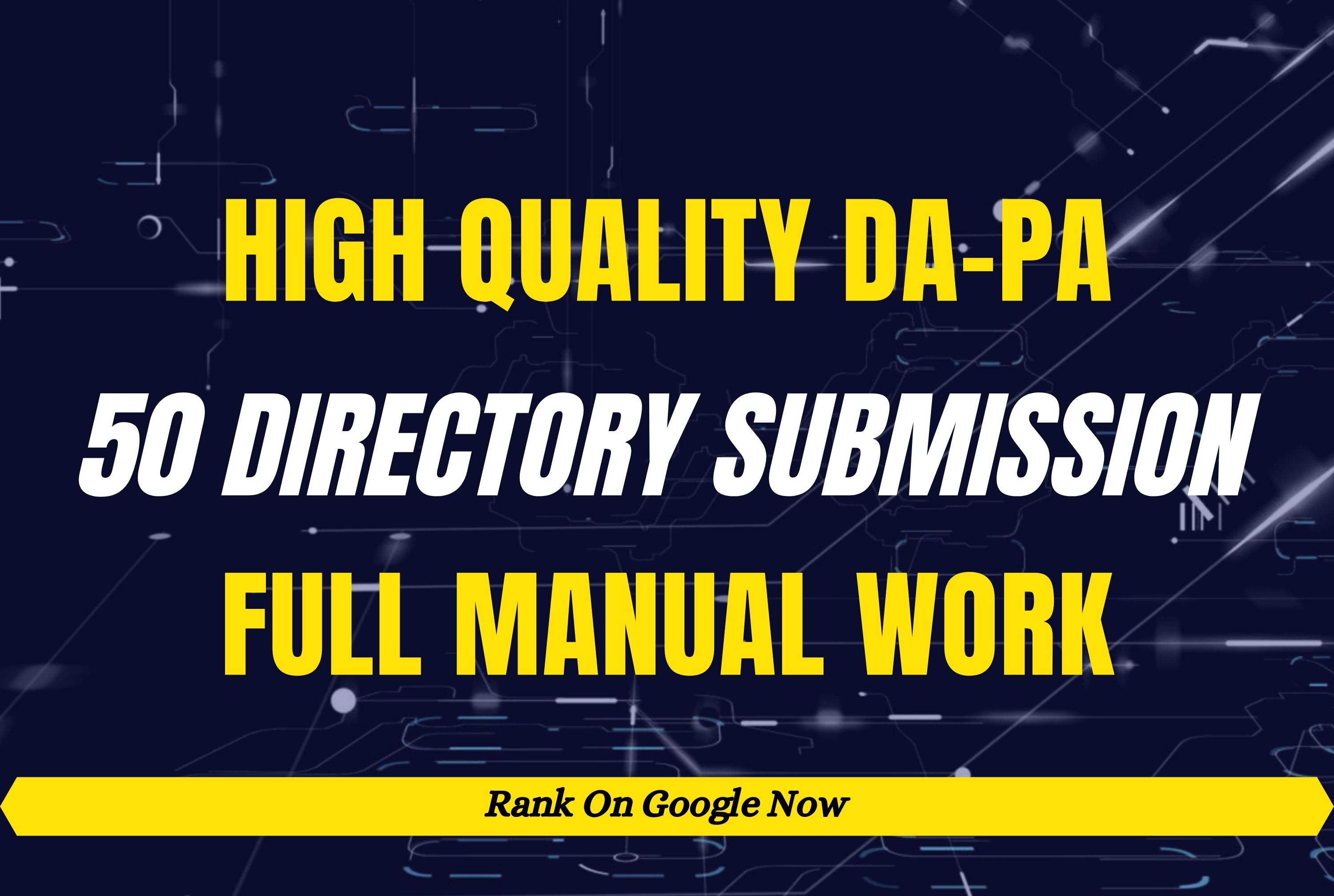50 High Quality Directory Submission SEO Backlink Manually Website Ranking