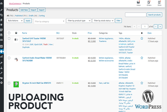 I will do 25 wordpress woocommerce product upload and product listing