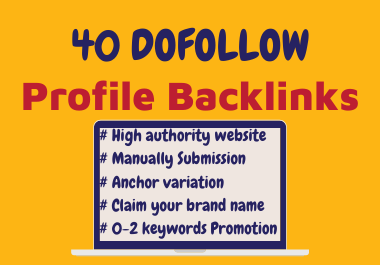 40 profile backlinks manually create-2020