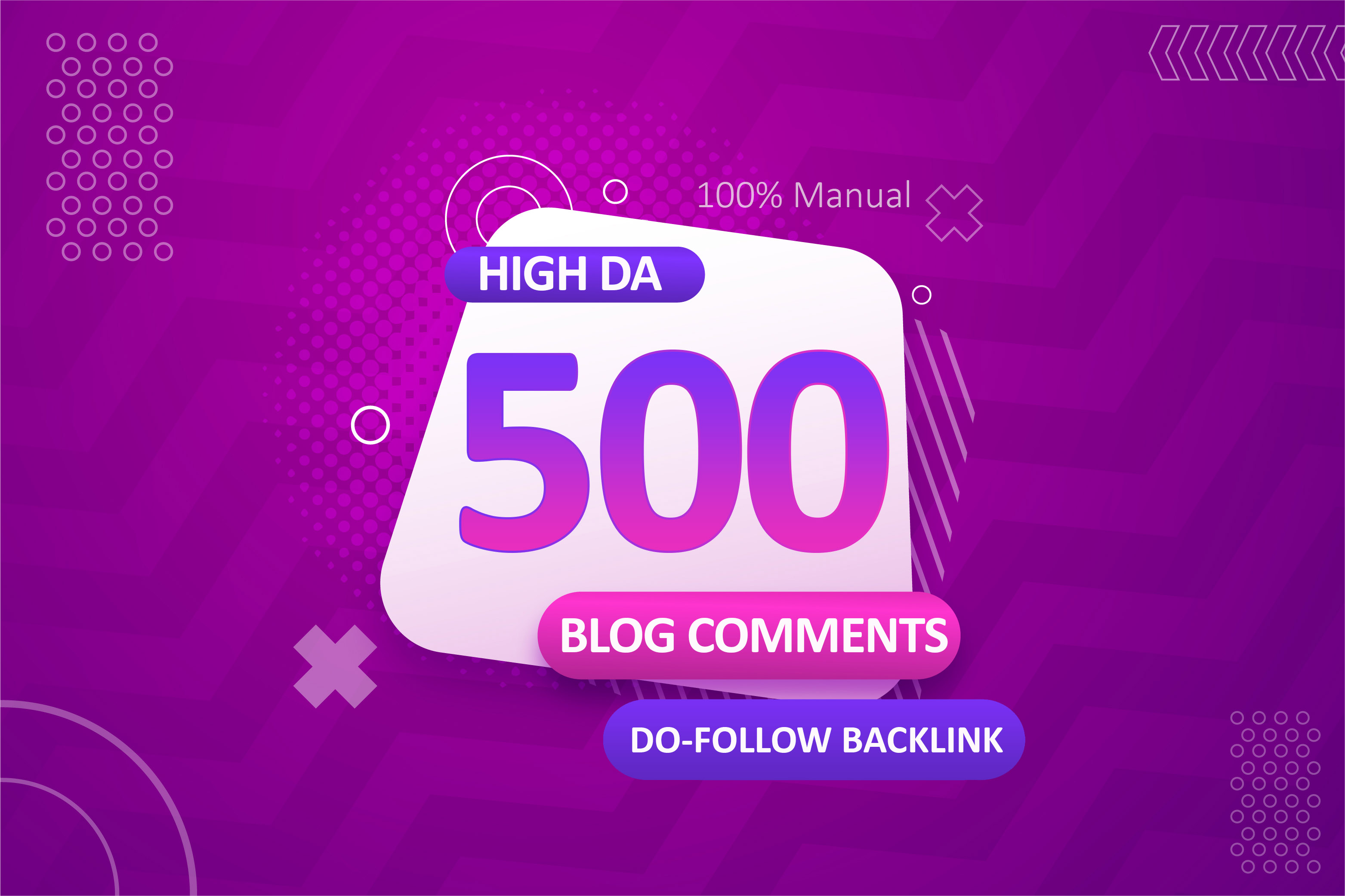 Create Manual 500 High Quality Dofollow High Authority Blog Comments Backlinks