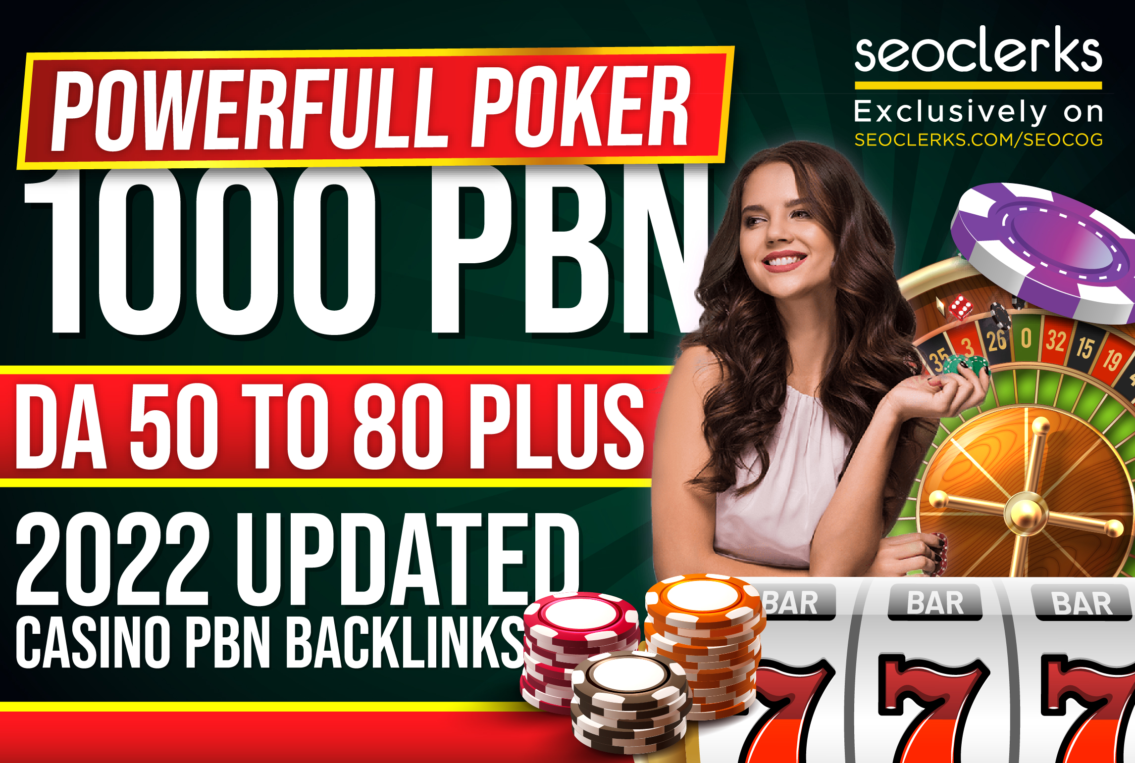 Build 1000 PBN Backlinks DA 50 TO 80 for Poker, Casino, Gambling, Slot Machine 