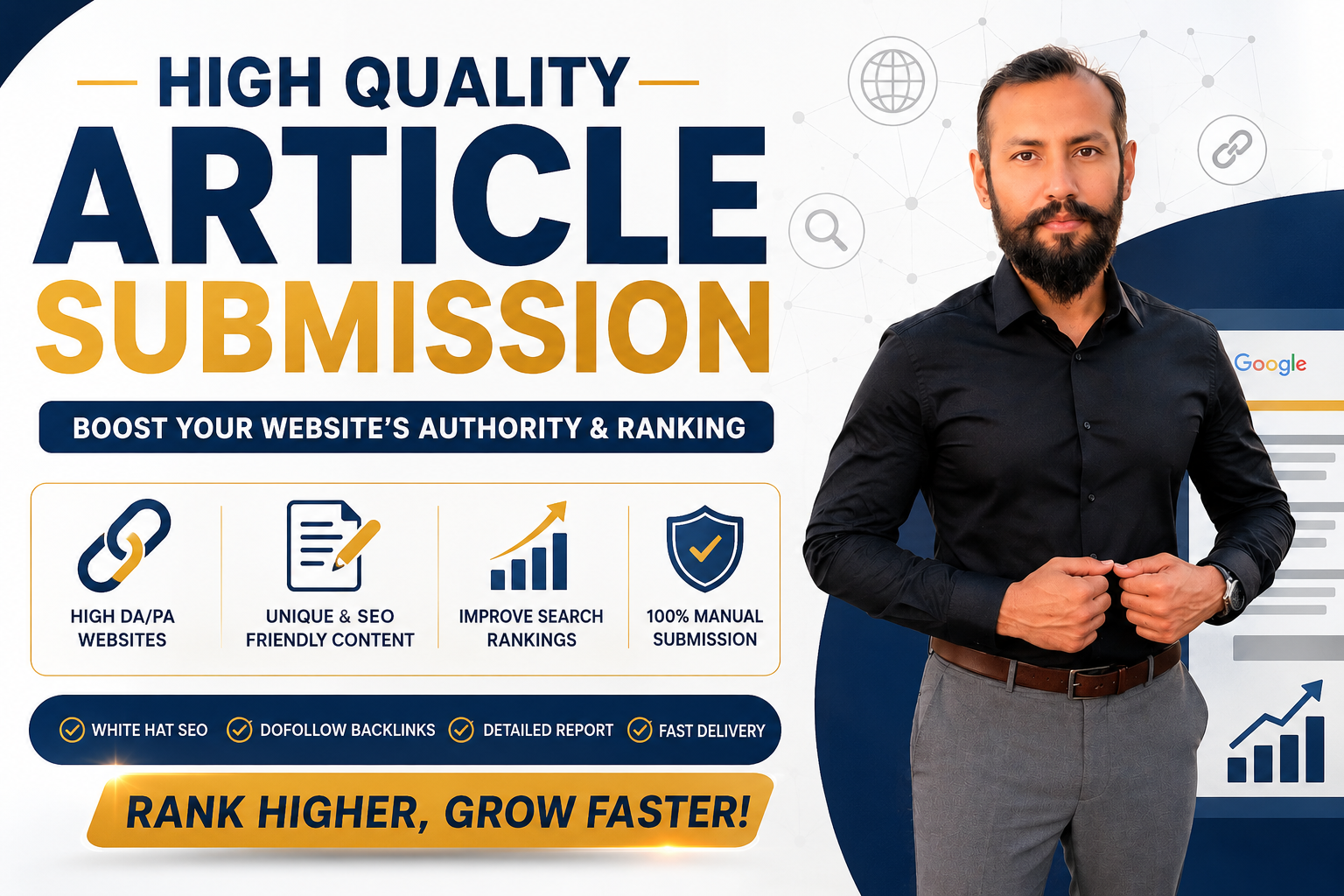 50 high quality article submission for SEO backlinks