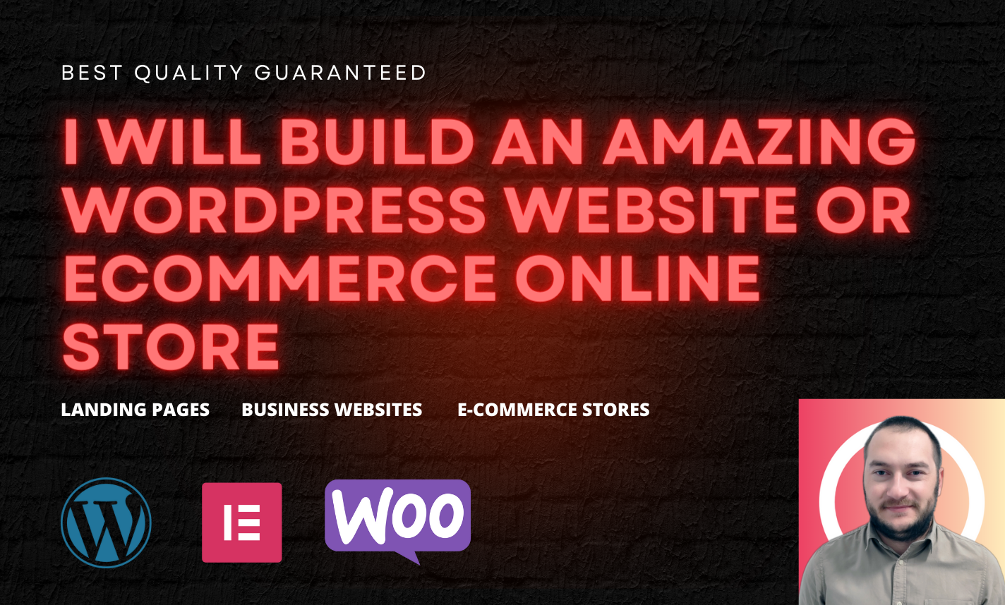 I will build an amazing WordPress website or e-commer...