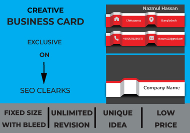 Will make you a professional business card at minimum...