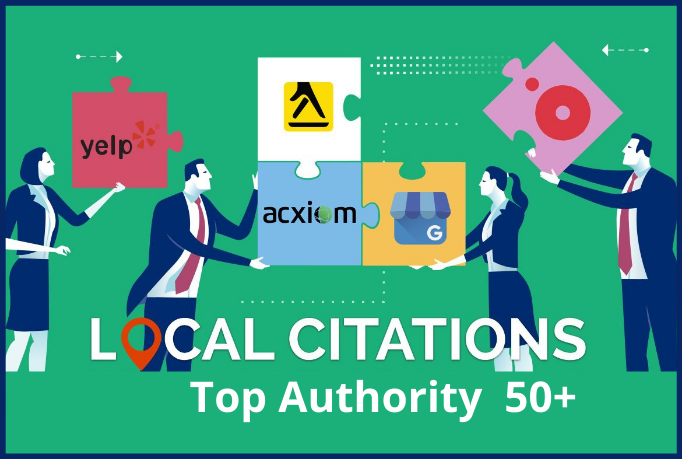 I will create top authority 50 local seo citations