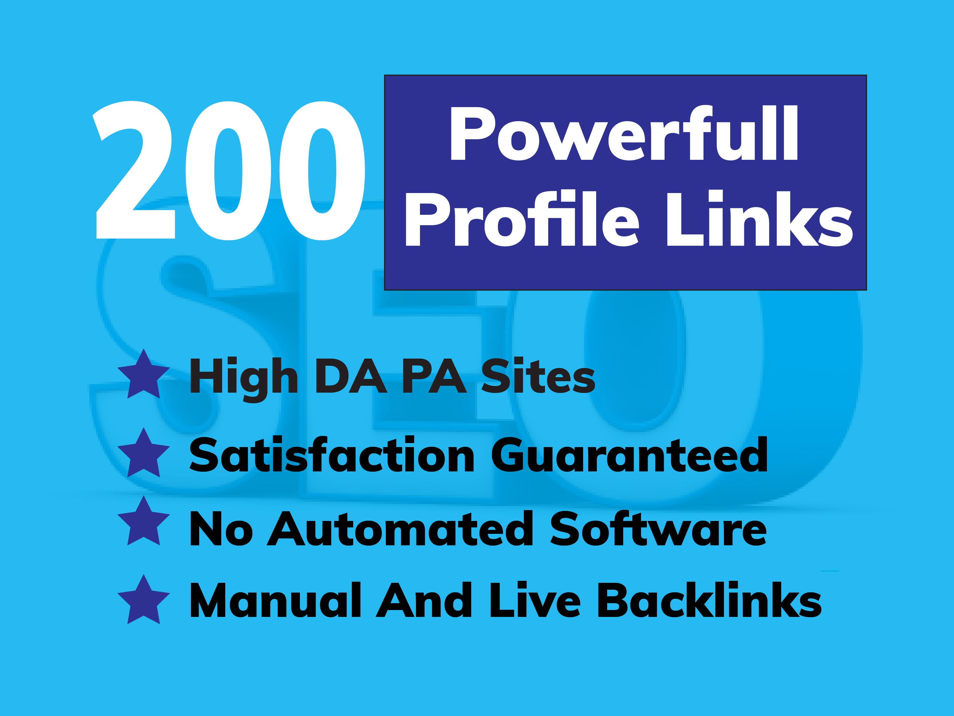 I will do 200 profile backlinks