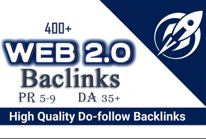 400+web2.0 Backlink in your website hompage with HIGH...