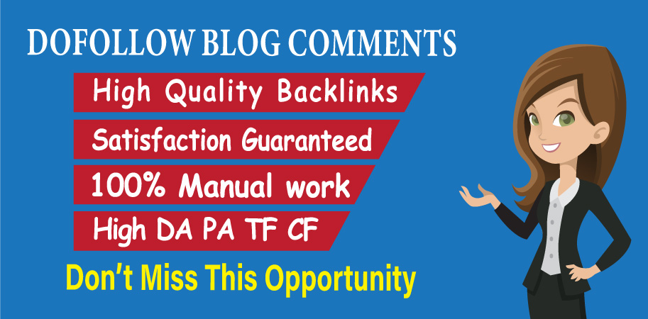 I will create 50 dofollow backlinks blog comments hig...