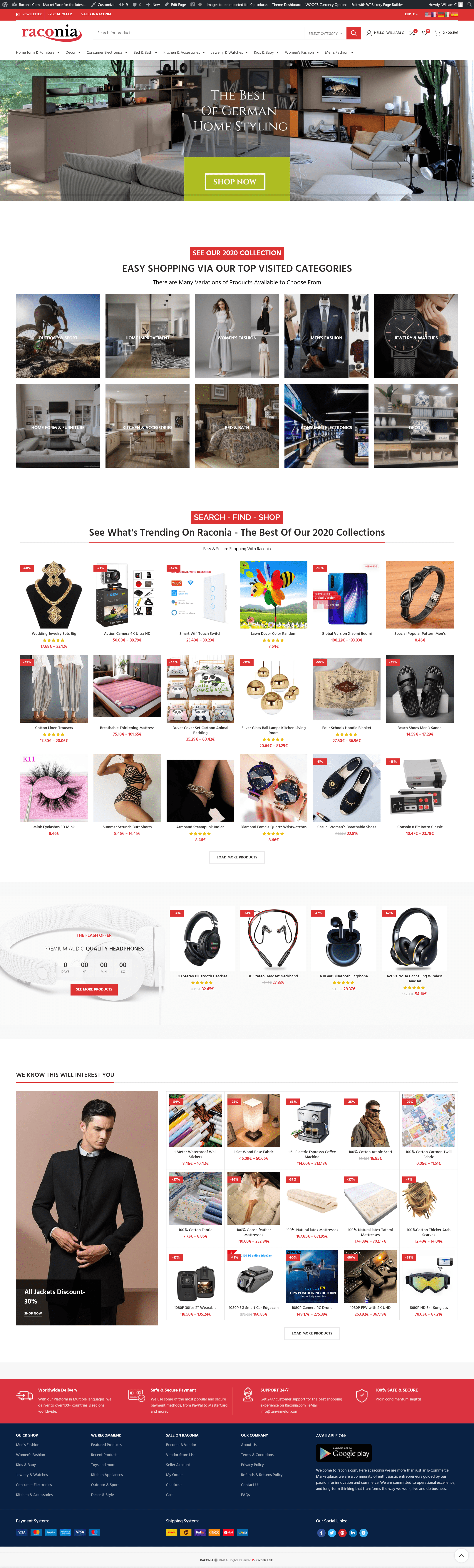 I will build your ecommerce website using wordpress