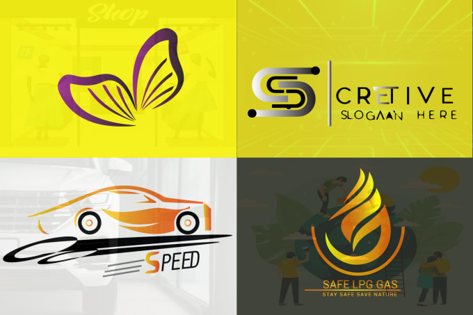 Trendy creative minimalist flat unique Logo design Service