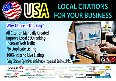I will do top 50 live USA local citations and directo...