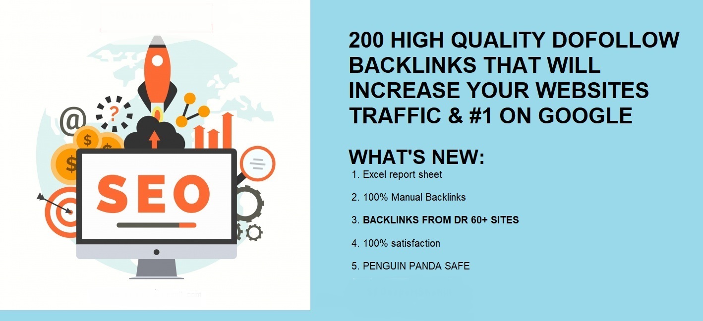 I will create 200 Dofollow backlinks to Rank you up