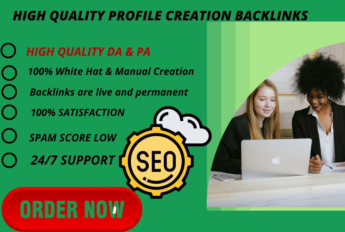 I will provide 100 High Authority profile creation ba...