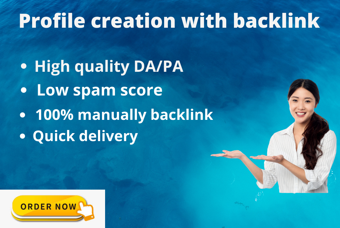 I will create 50 high-quality DA PA profile creation backlinks 