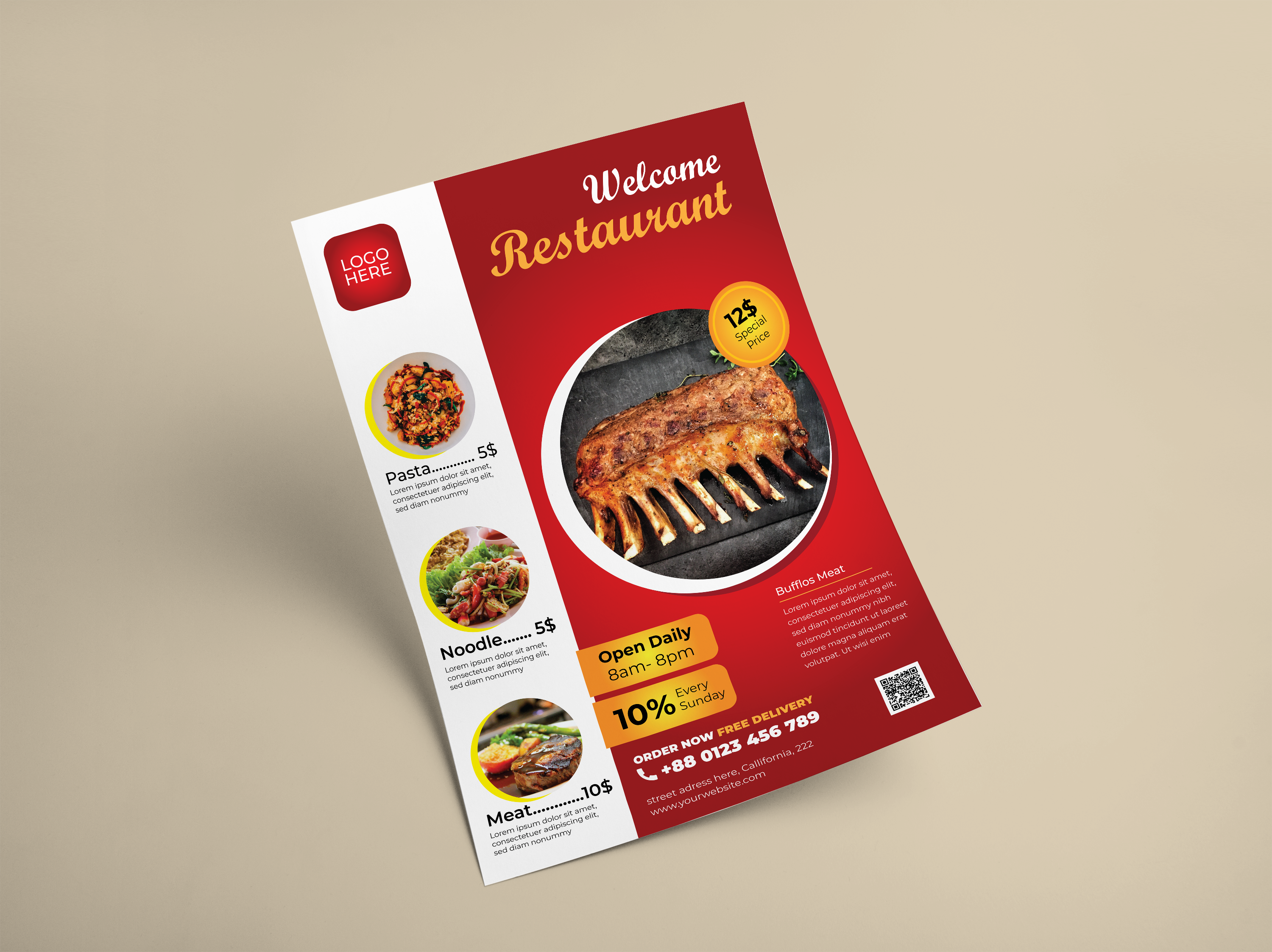 I create professional Restaurant flyer or poster desi...