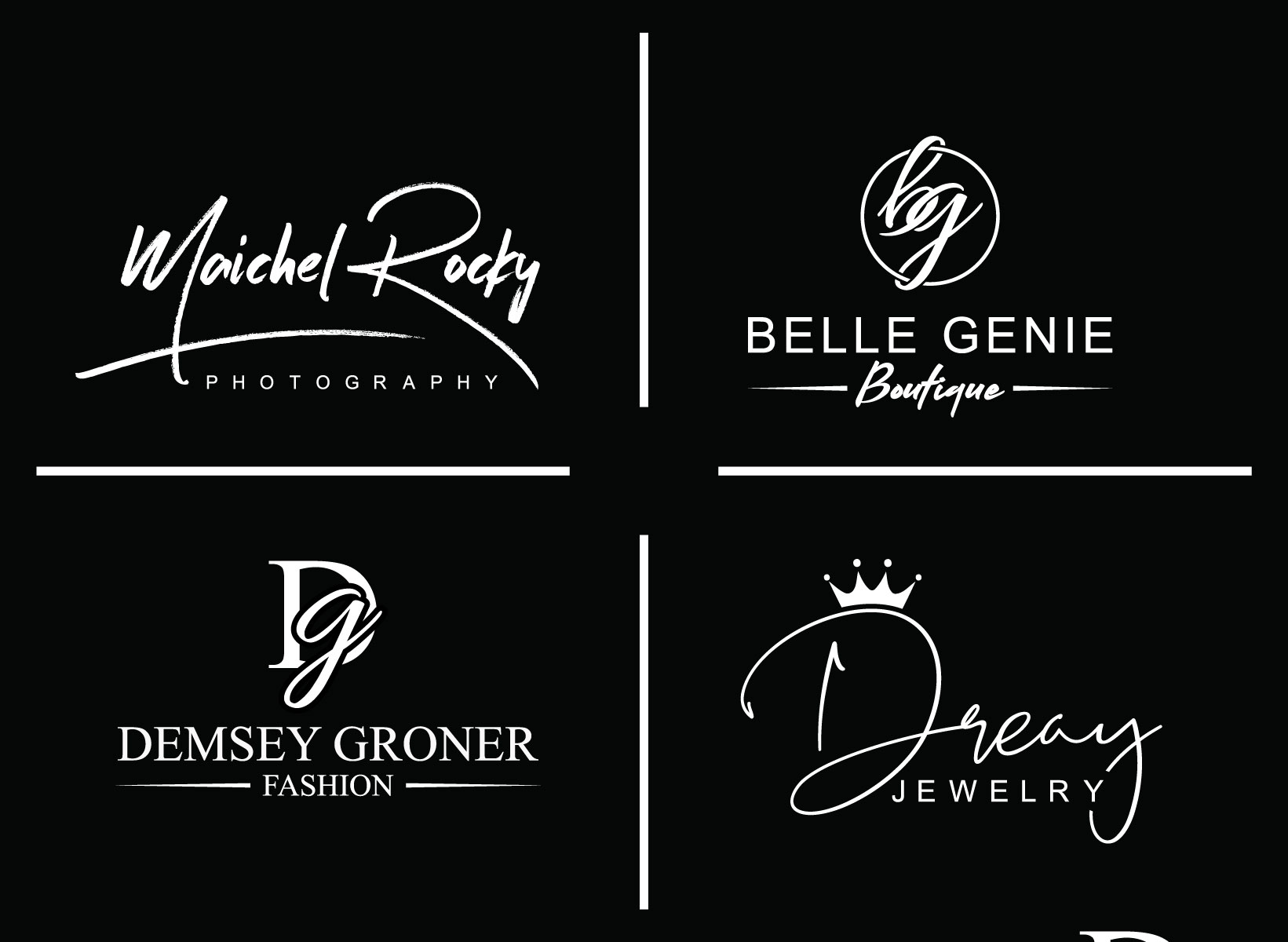 i will Do signature photography fashion Boutique logo design