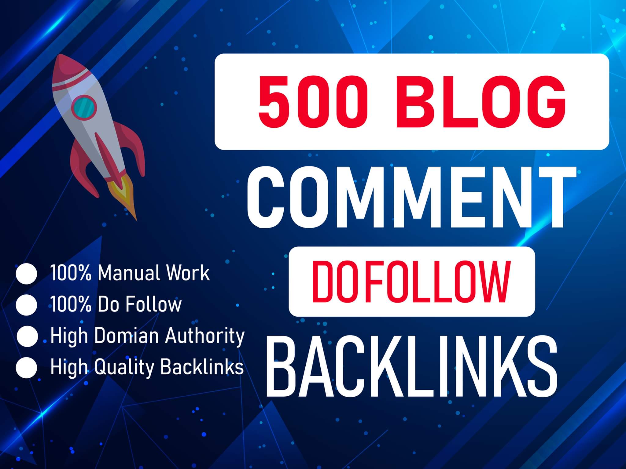 Manually Create 500 High Quality Dofollow Blog Comments Backlinks