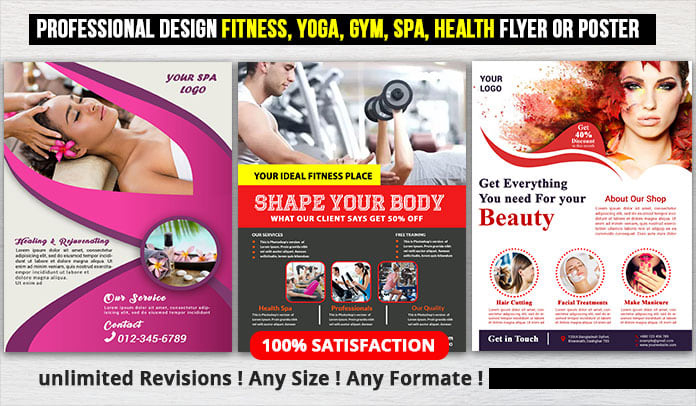 I will design professional fitness yoga gym flyer or ...