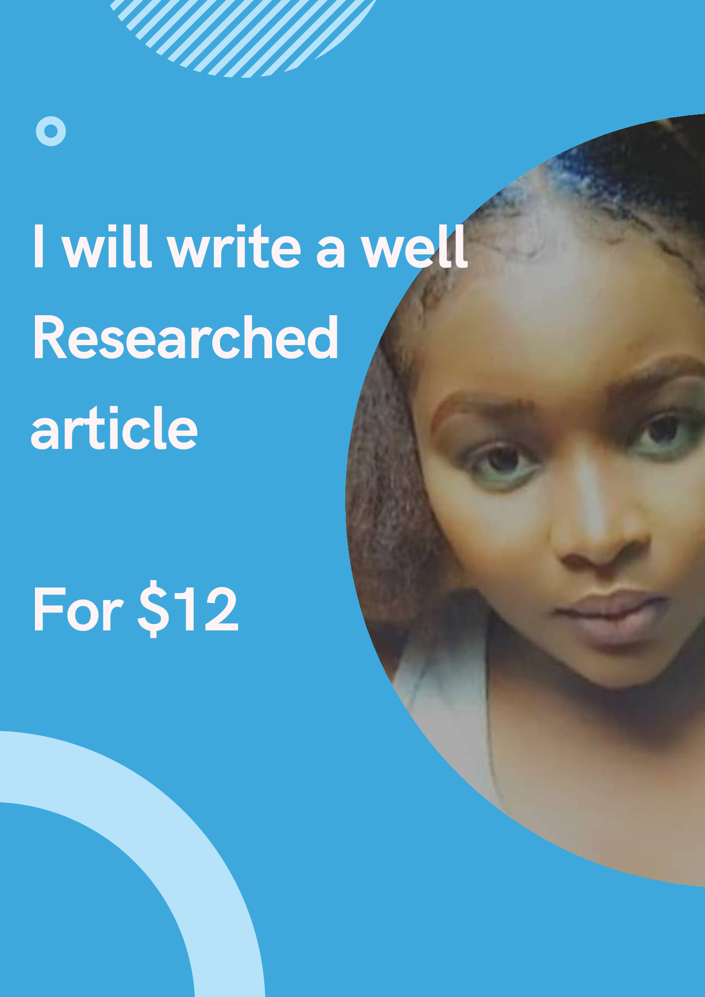 I will write and rewrite A well researched article