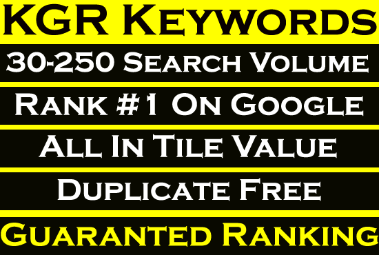 I Will Research and Find 15 Low Competitive KGR Keywords Research For Your Website