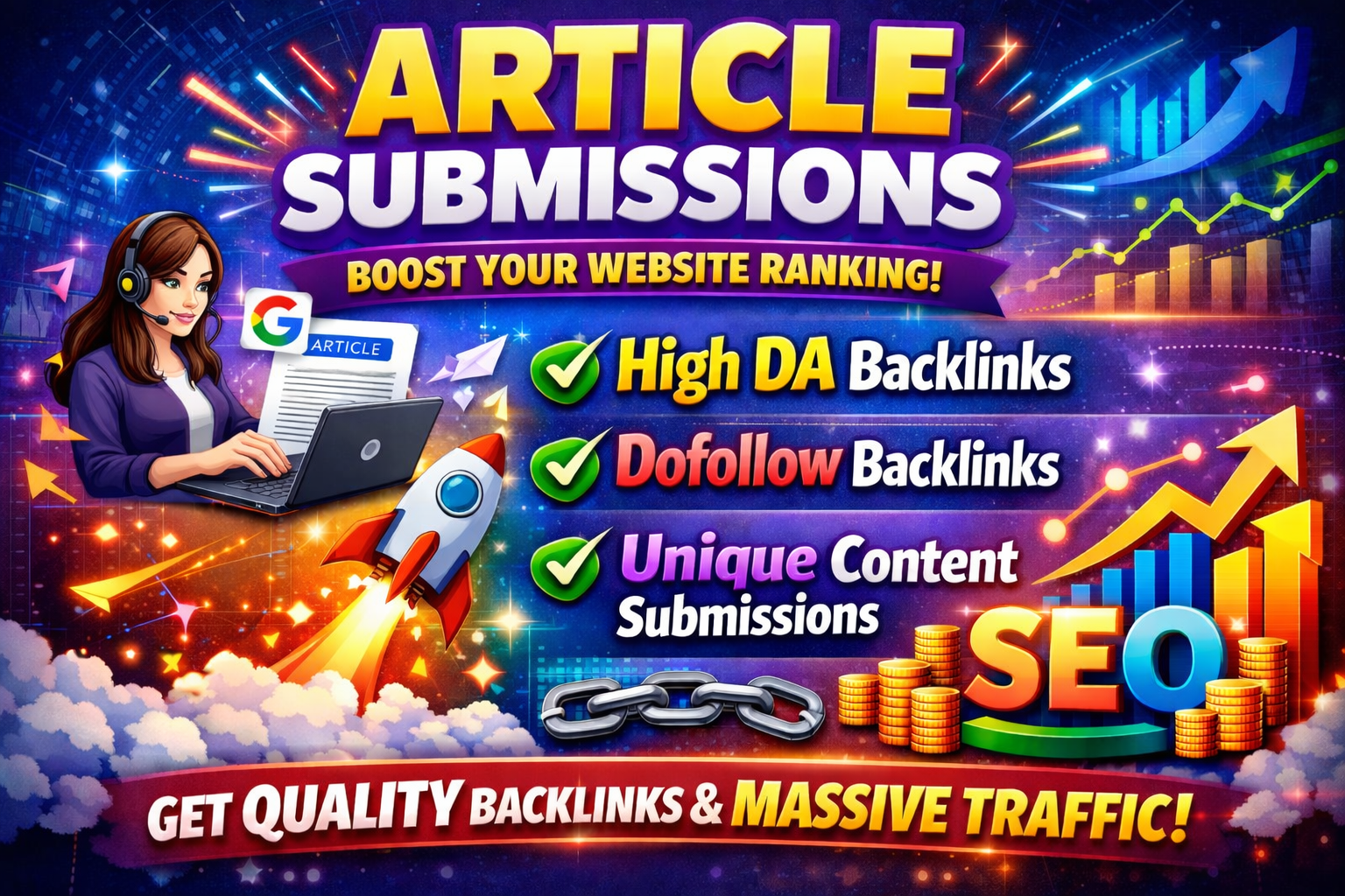 300 Premium Article Links for High DA Manually SEO Backlinks