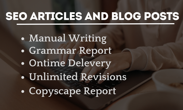 I will provide you with manual SEO articles and blog posts