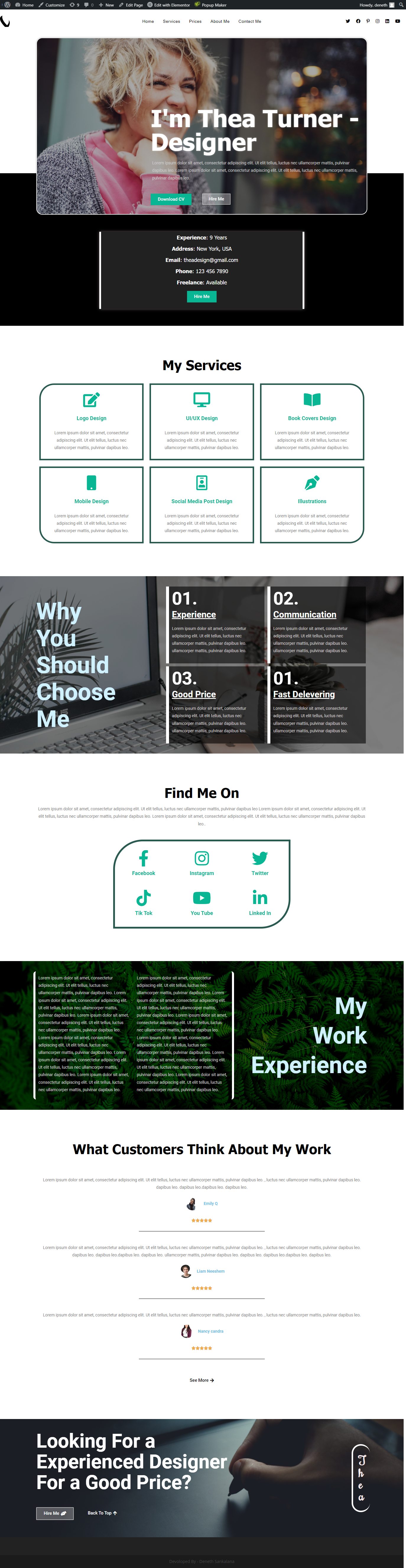 I Will Create You a Eye-catching Personal Website With Cool Animations