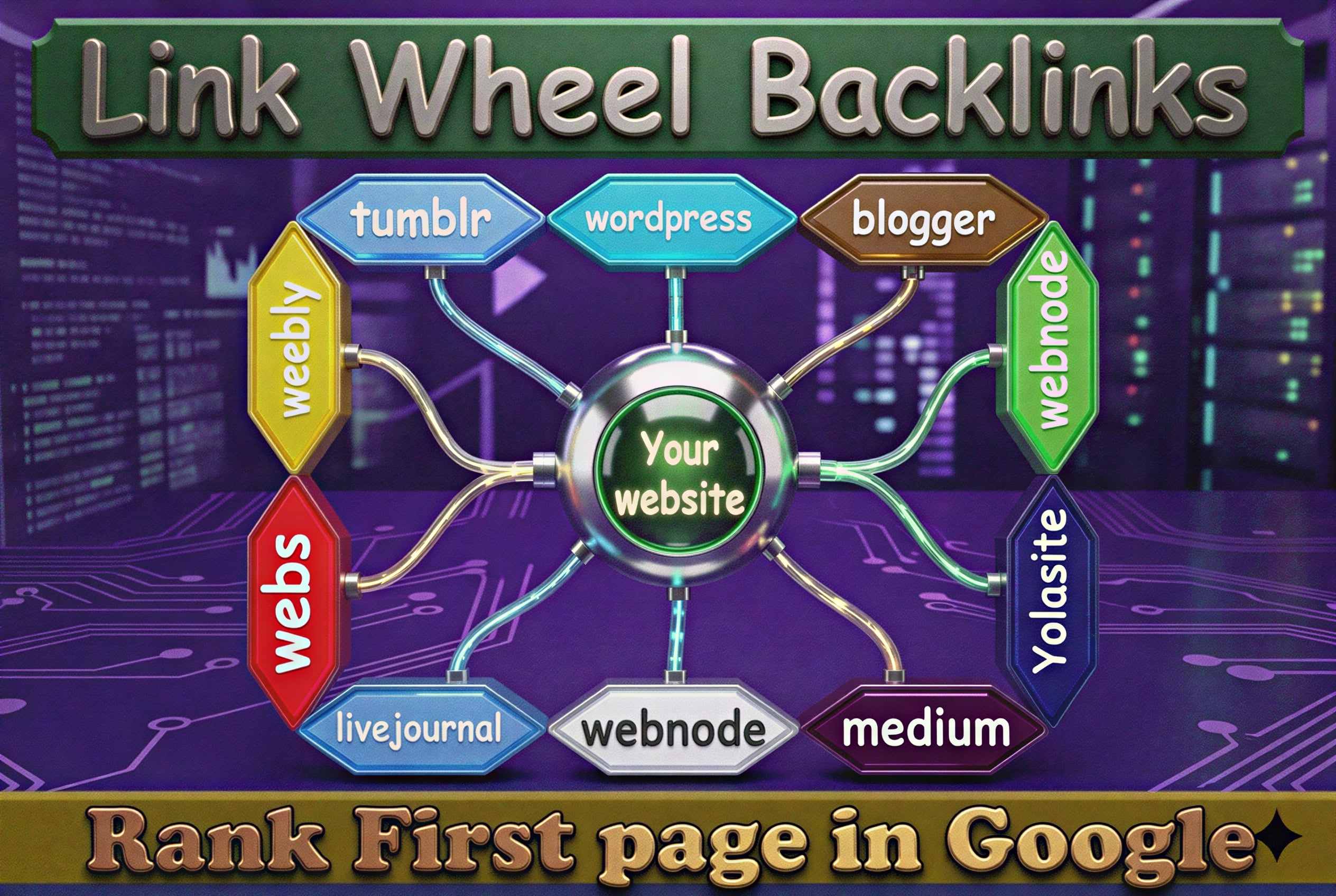 I will manually create 40 powerful link wheels backli...