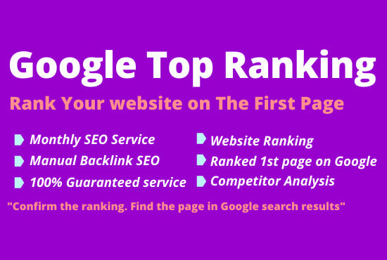 place your website on google first page with 299 white hat SEO backlinks