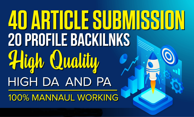 I Will Do 40 Article Submission On High Quality Sites 