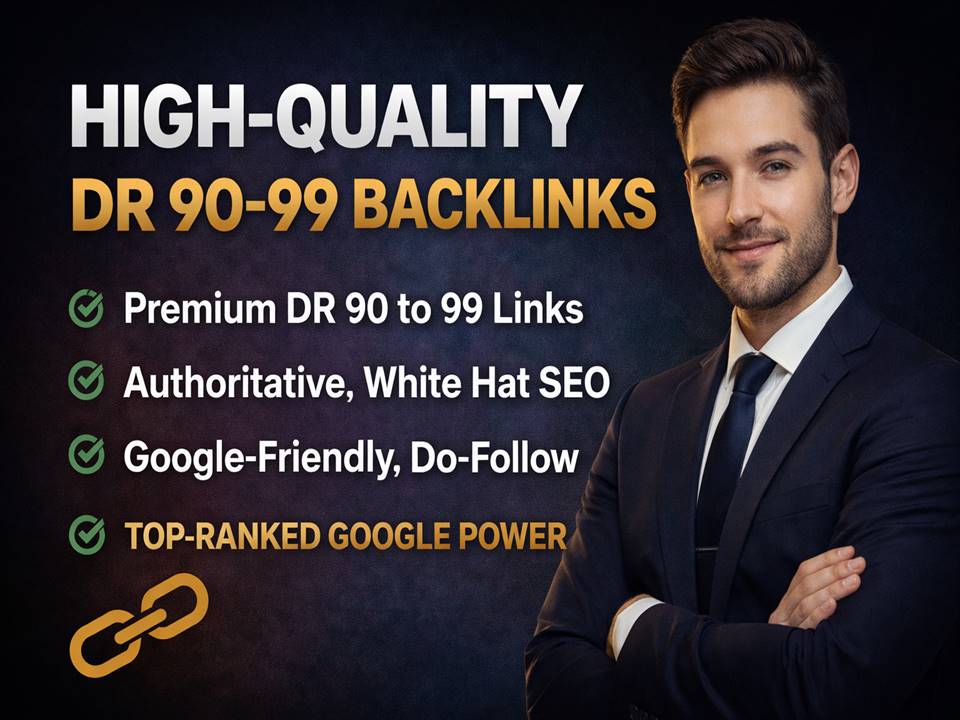 I will do 90 High Quality DR 90 to 99 Permanent Dofollow Backlinks for Seo service