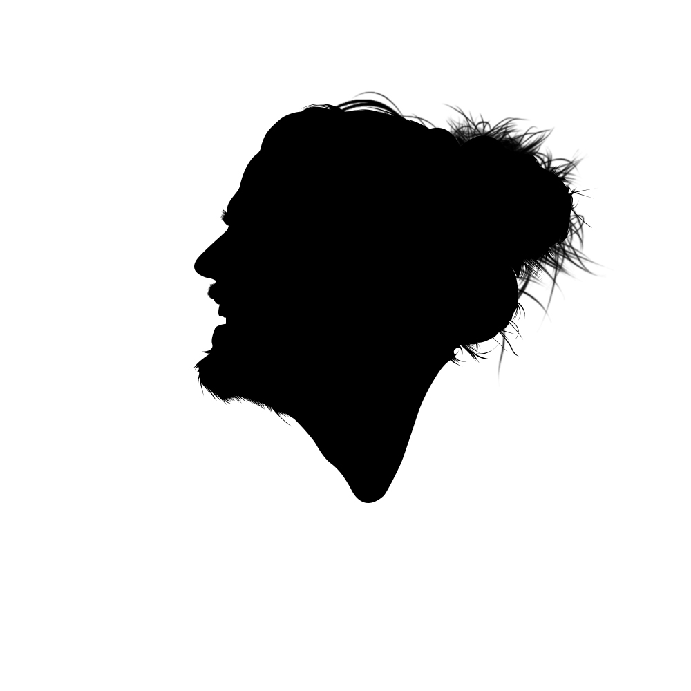 custom silhouette portrait artwork
