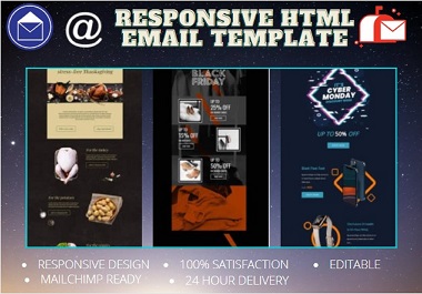 I will create responsive and Sparkling email template...